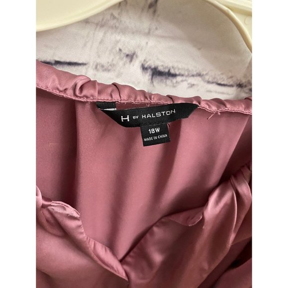 18w mauve h by halston blouse - Picture 2 of 6